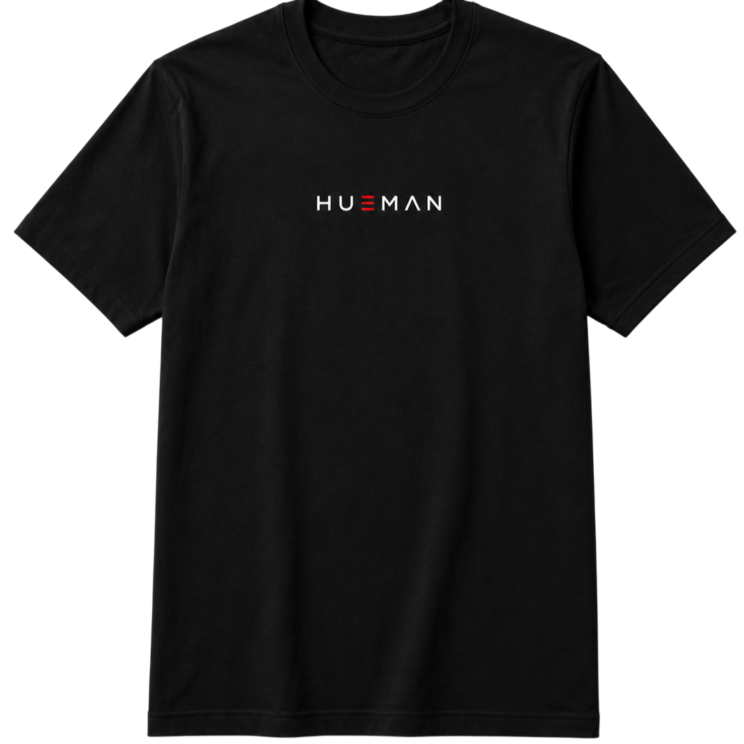 Black Essential HUEMAN T-shirt